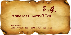 Piskolczi Gothárd névjegykártya